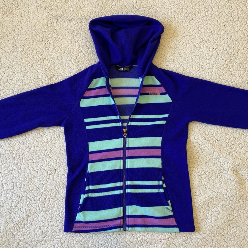 Girl’s 10/12 THE NORTH FACE Fleece Zip Jacket Blue